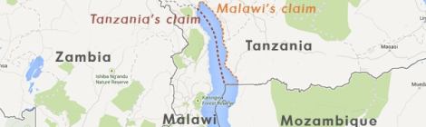 Claims made by Tanzania and Malawi on Lake Malawi (Courtesy of SAIIA)